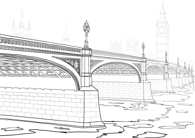 london bridge drawing for kids